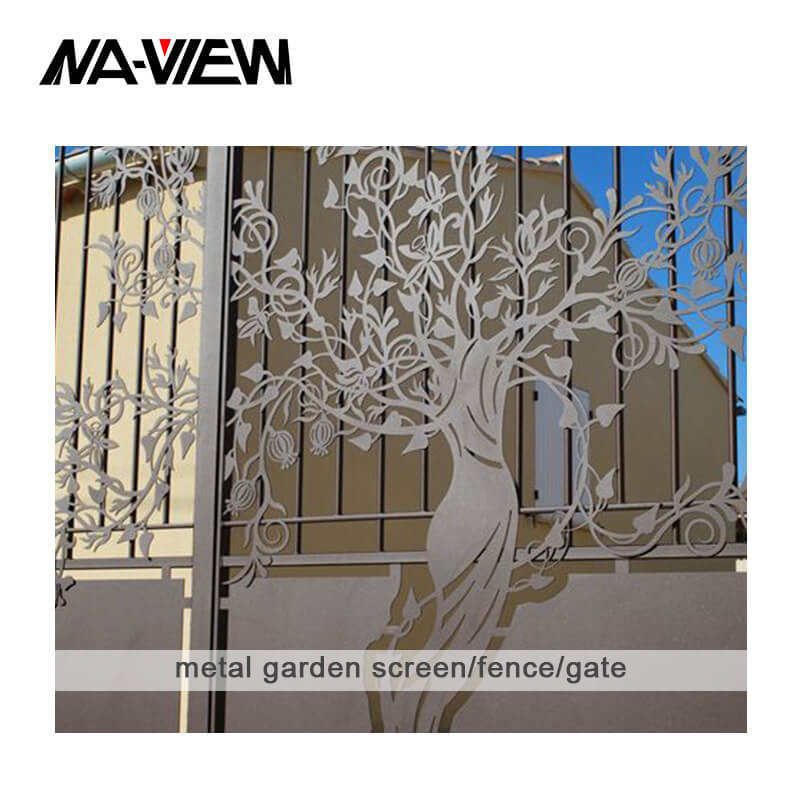 Outdoor PVDF Steel Privacy Decorative Metal Fence Panels