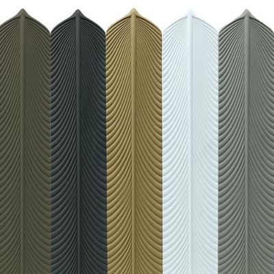 Les feuilles créatives de forme de panneau de mur d'unité centrale de polyuréthane allument la plume en pierre en céramique